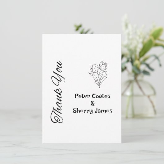 Rustikale Hochzeit Dankeschön Karte (Stehend Vorderseite)