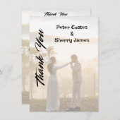 Rustikale Hochzeit Dankeschön Karte (Vorne/Hinten)