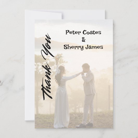 Rustikale Hochzeit Dankeschön Karte (Vorderseite)