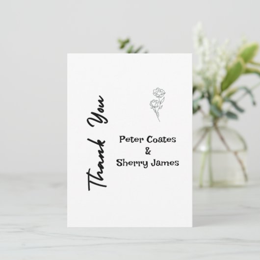 Rustikale Hochzeit Dankeschön Karte (Stehend Vorderseite)