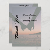 Rustikale Hochzeit Dankeschön Karte (Vorne/Hinten)