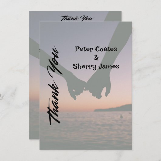 Rustikale Hochzeit Dankeschön Karte (Vorne/Hinten)