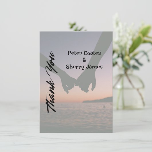 Rustikale Hochzeit Dankeschön Karte (Stehend Vorderseite)