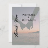 Rustikale Hochzeit Dankeschön Karte (Vorderseite)