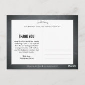 Rustikale Hochzeit Dankeschön Karte - Halbpension (Rückseite)