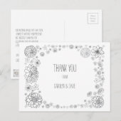 Rustikale Hochzeit Danksagungskarten im Budget Postkarte (Vorne/Hinten)