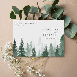 Rustikale Hochzeit der Bäume im Wald Save The Date