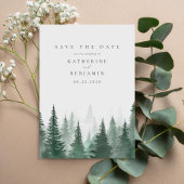 Rustikale Hochzeit der Bäume im Wald Save The Date