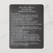 Rustikale Hochzeit der blauen Blumengarten Begleitkarte (Rückseite)