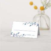 Rustikale Hochzeit der blauen Wildblume Platzkarte (Vorderseite)