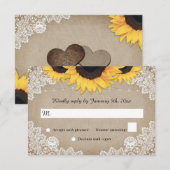 Rustikale Hochzeit der Blütenblume aus Holz RSVP Karte (Vorne/Hinten)