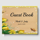 Rustikale Hochzeit der Blütenblume Gästebuch (Vorderseite)