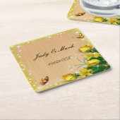 Rustikale Hochzeit der Blütenblume Rechteckiger Pappuntersetzer (angewinkelt)