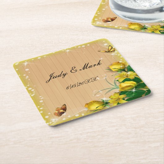 Rustikale Hochzeit der Blütenblume Rechteckiger Pappuntersetzer (angewinkelt)