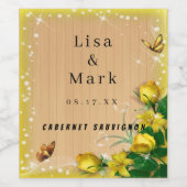 Rustikale Hochzeit der Blütenblume Weinetikett (Einzelnes Label)