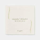 Rustikale Hochzeit der Boho Blumengrün Serviette (Vorderseite)