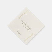 Rustikale Hochzeit der Boho Blumengrün Serviette (Ecke)