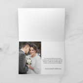 Rustikale Hochzeit der Boho-Marine-Foto Dankeskarte (Innenseite)