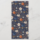 Rustikale Hochzeit der Boho Navy in Frankreich Menükarte (Rückseite)