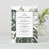 Rustikale Hochzeit der botanischen Wasserfarbe Einladung (Stehend Vorderseite)