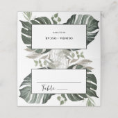 Rustikale Hochzeit der botanischen Wasserfarbe Platzkarte (Außenseite Aufgefaltet)