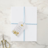 Rustikale Hochzeit der Gelbblüte Geschenkanhänger (Mit Garn)