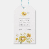 Rustikale Hochzeit der Gelbblüte Geschenkanhänger (Vorderseite)