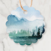 Rustikale Hochzeit der Glühbirnen Geschenkanhänger (Rückseite)