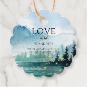 Rustikale Hochzeit der Glühbirnen Geschenkanhänger (Vorderseite)