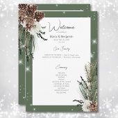 Rustikale Hochzeit der grünen Pine Programm