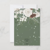 Rustikale Hochzeit der grünen Pine Save The Date (Rückseite)