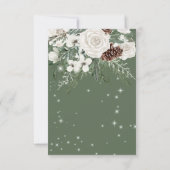 Rustikale Hochzeit der grünen Pine Save The Date (Rückseite)