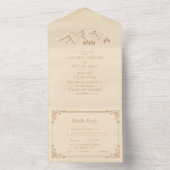 Rustikale Hochzeit der grünen Pinienwälder All In One Einladung (Innen Boden)