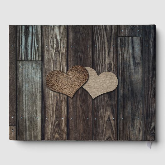 Rustikale Hochzeit der Holzsonnenblume Gästebuch (Rückseite)