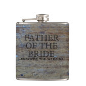 Rustikale Hochzeit | Der lustige Vater der Braut Flachmann (Vorderseite)