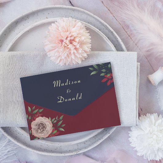 Rustikale Hochzeit der Marine All In One Einladung