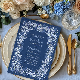 Rustikale Hochzeit der Marine Einladung