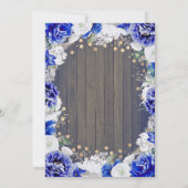 Rustikale Hochzeit der Marine Einladung (Rückseite)