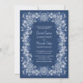 Rustikale Hochzeit der Marine Einladung (Vorderseite)