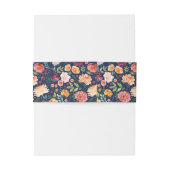 Rustikale Hochzeit der Marine mit Burgund und Blus Einladungsbanderole (Rückseitenbeispiel)