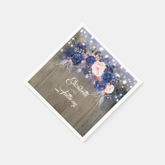 Rustikale Hochzeit der Marine Serviette (Ecke)