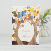 Rustikale Hochzeit der modernen Baumlandschaft Einladung (Stehend Vorderseite)