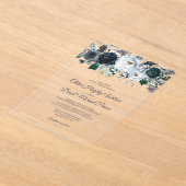 Rustikale Hochzeit der Navy Acryleinladungen (Ablage )