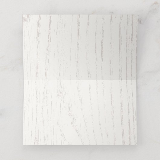 Rustikale Hochzeit der Navy in Blau und Peach Flor Platzkarte (Innenseite Aufgefaltet)