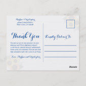 Rustikale Hochzeit der Navy Wood Sunflower Danke F Postkarte (Rückseite)