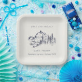 Rustikale Hochzeit der Pinienwälder Pappteller (Party)