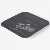 Rustikale Hochzeit der Pinienwälder Pappteller (Gewinkelt)