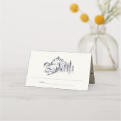 Rustikale Hochzeit der Pinienwälder Platzkarte (Rückseite)