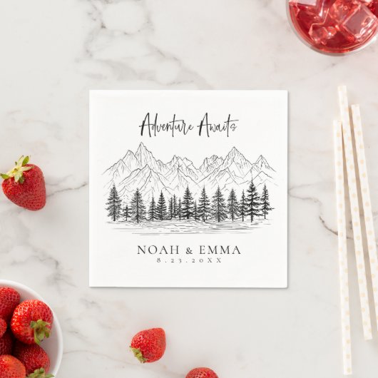 Rustikale Hochzeit der Pinienwälder Serviette (Beispiel)