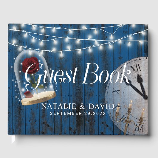 Rustikale Hochzeit der Prinzessin Gästebuch (Vorderseite)